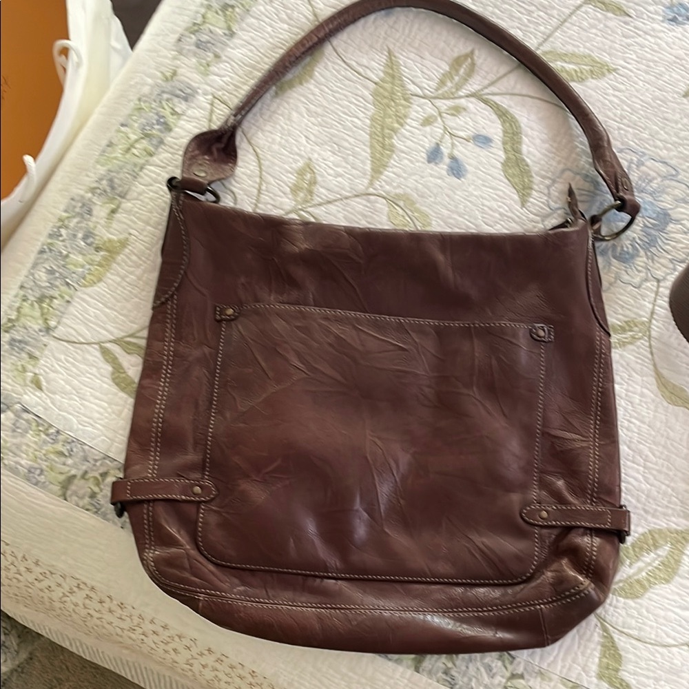 Brown Leather Shoulder Bag by JJill